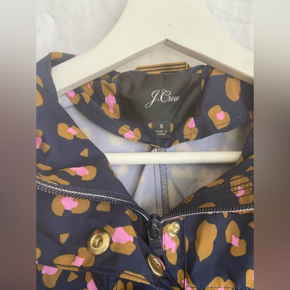 J Crew Perfect Raincoat Jacket Leopard Size Small - Picture 6 of 16